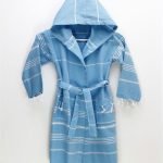 Peshtemal Kids Bathrobe Turquoise