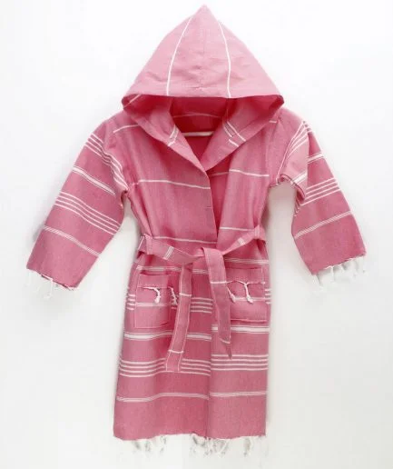 Peshtemal Kids Bathrobe Pink